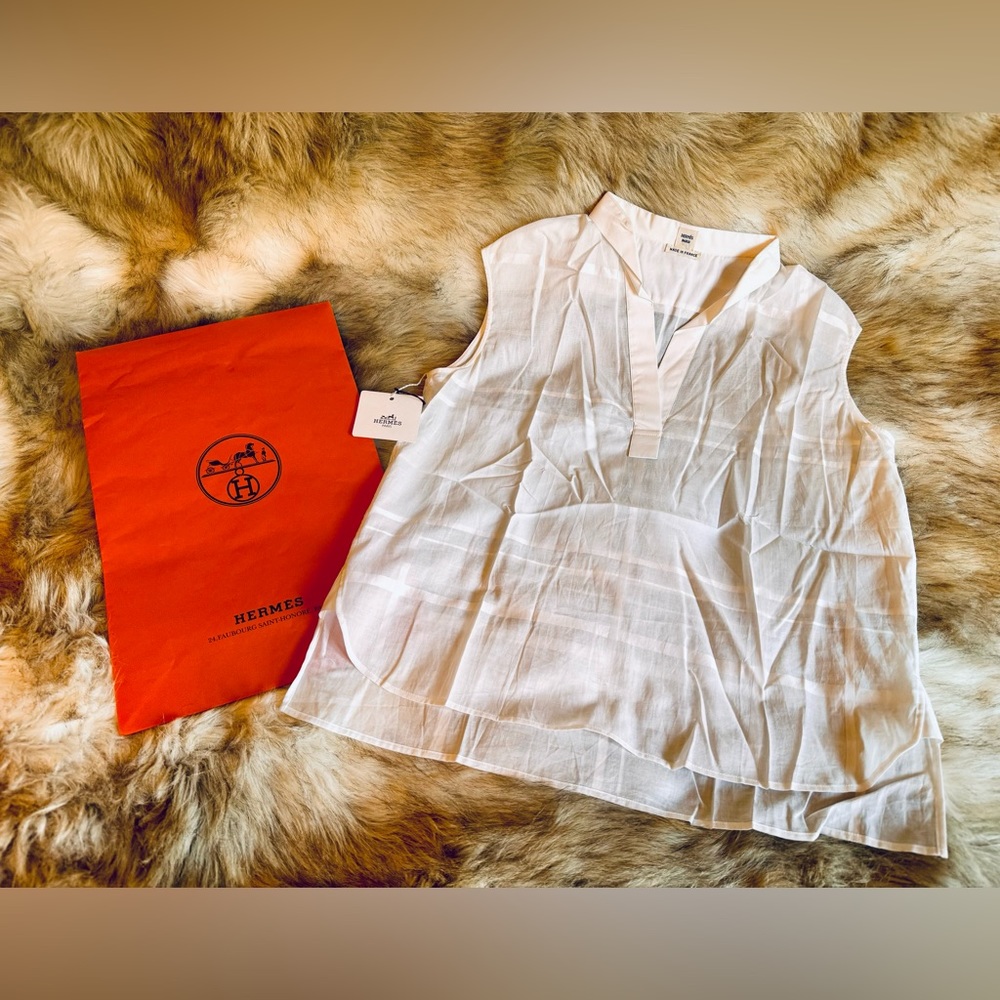 Hermès Sleeveless Cotton Top